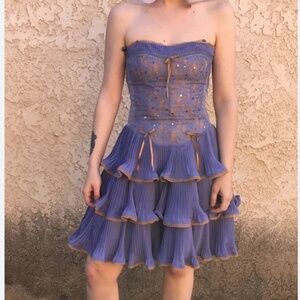 Betsey Johnson Vintage 2000s BLACK Corset Dress US2 US4 Small